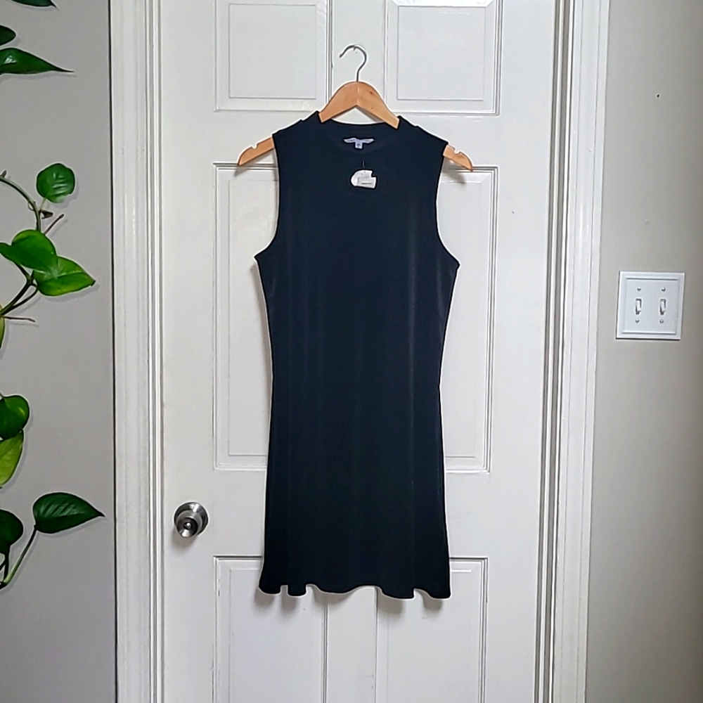 NWT - Annalee + Hope - Black Velvety Mini Swing Dress - Size L